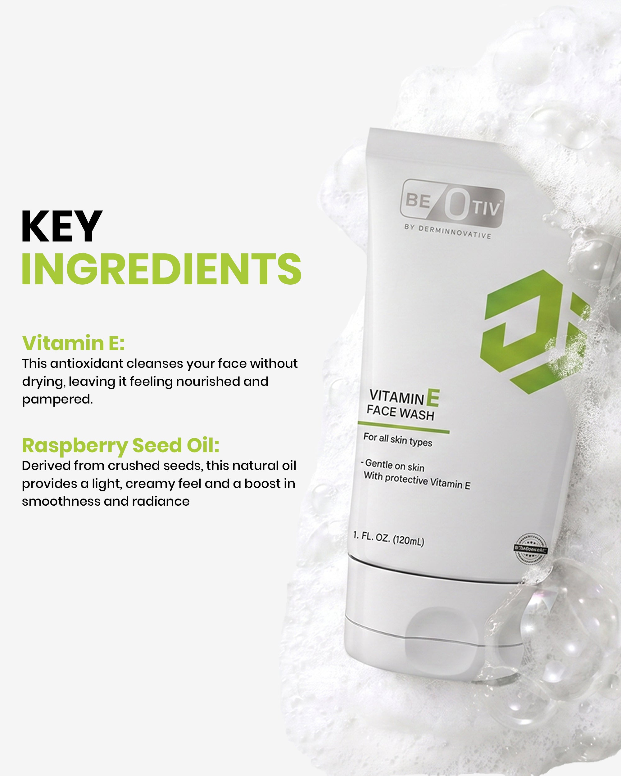 BEOTIV VITAMIN E FACE WASH