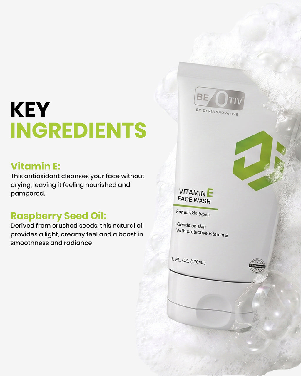 BEOTIV VITAMIN E FACE WASH